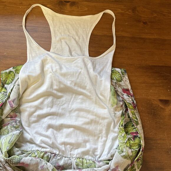 Sinesia Karol XS Silk Romper lined pockets Parrakeet Floral print Tropical - Picture 12 of 16